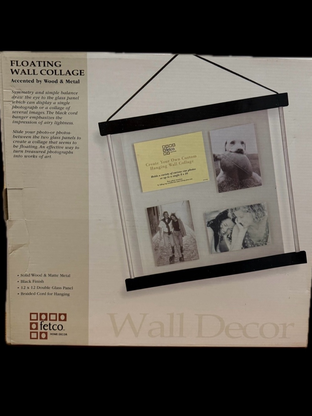 Picture Frame-Black Floating Wall Collage Frame